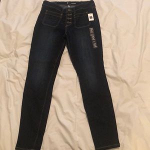 Gap dark wash mid rise jeans